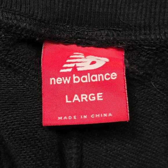 New Balance Essentials Stacked Logo Sweatpant Men’s Large Black French Terry - Picture 3 of 6